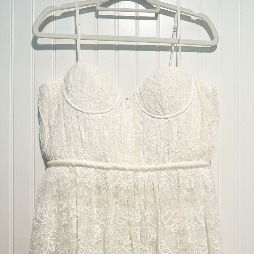 Sau Lee BHLDN Selena White Lace Dress NEW Size 12 Wedding Bridal - Picture 3 of 10